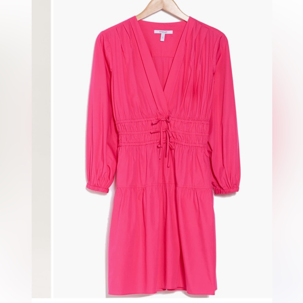 Derek Lam size 0 Vibrant pink  V-Neck Dress new with tags - Picture 2 of 6